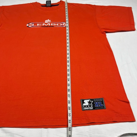 Vtg Starter Clemson Tigers Men’s T-Shirt XL 90s Y2K Embroidered Orange A7 - Picture 7 of 7